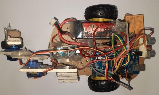 Top view of crawler bot